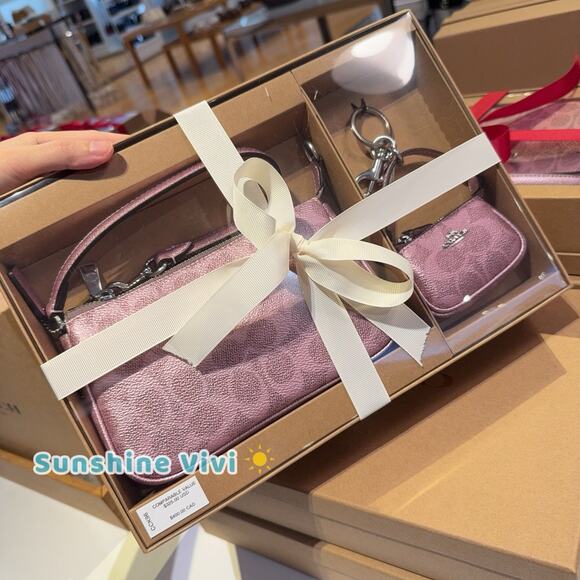 NWT Coach Boxed Nolita 19 And Nolita Bag Charm Set CCK96 Pink/Rose Holiday Gift - Picture 6 of 6